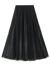Starry Gradient Pleated Gauze Skirt