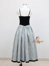 Women Black Straps Banquet Dress