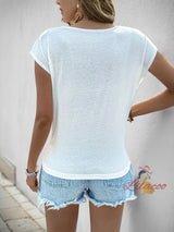 Casual White Short-sleeved T-shirt