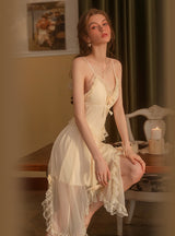 Sexy Mesh Perspective Suspender Nightdress