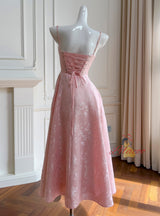 Pink Sleeveless Suspender Dress