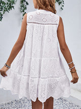 Women White Sleeveless Dress