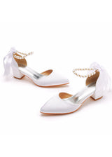 4 cm Pointed Thick Heel Sandals