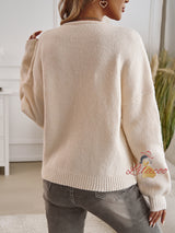 Casual Loose Cardigan Solid Color Sweater