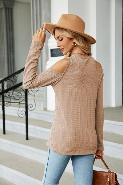 Round Neck Loose Long Sleeve T-shirt