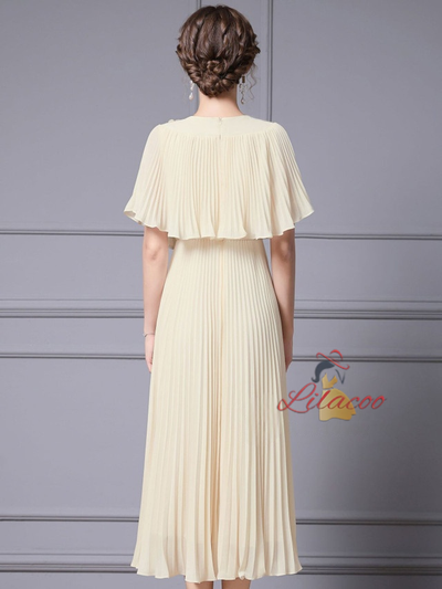 Champagne Chiffon Flower Mother Of The Bride Dress