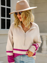 Long Sleeve Zipper Up Sweater