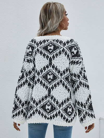 Loose Large Size Knitted Pullover Sweater