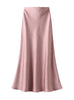 Acetic Satin Long Slim Skinny Skirt