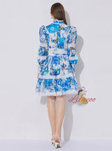 Palace Lace Stitching Printed Dress