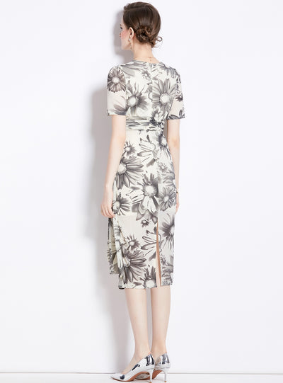 Floral Short Sleeve Dress