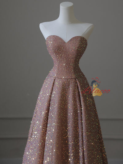 Fashion Sequins Straps Prom Dress