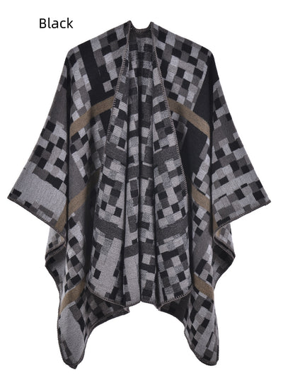 Warm Cashmere Knitted Cloak Scarf