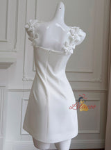 3D Short Flower Sling Dress