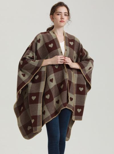 Ethnic Cape Coat Warm Cashmere Shawl Scarf