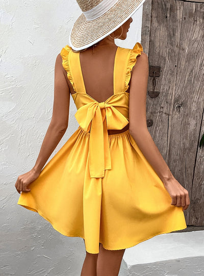 Sexy Backless Sleeveless Beach Dress