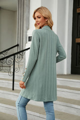 Button Long Sleeve Loose Coat