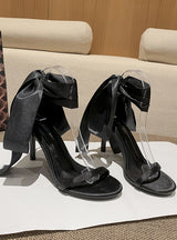 Black High-heeled Stiletto Sandals