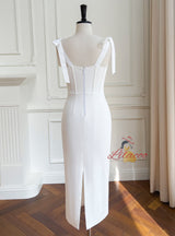 Sling White Bow Tube Top Dress