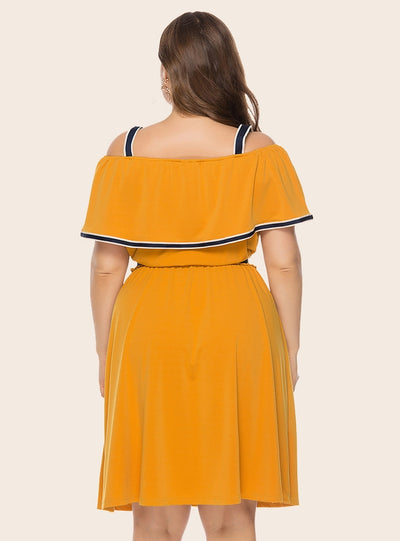 Off the Shoulder Short Sleeve Sling Dress