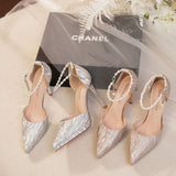 Waterproof Platform Stiletto Heels Wedding Shoes