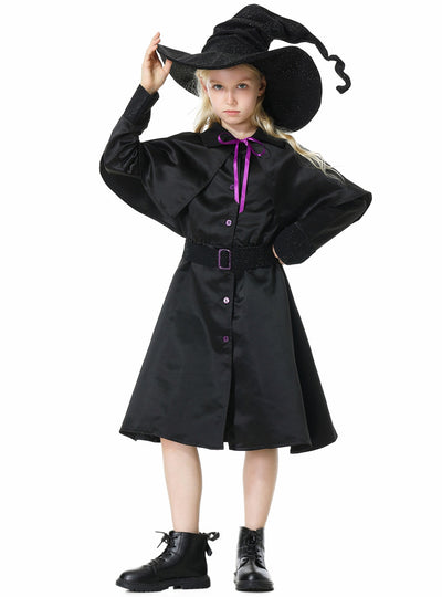 Children Witches Wear Halloween Uniforms