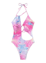 Tie-dyed Printed One-piece Bikini