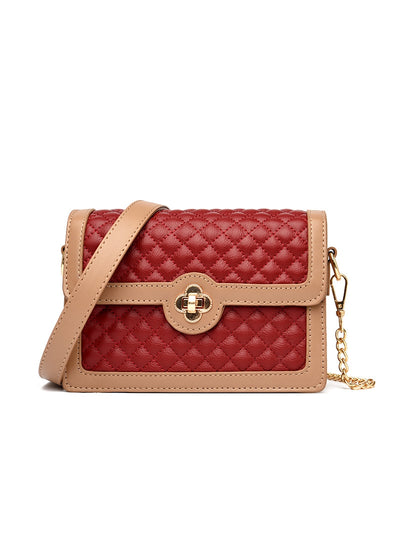 Rhombic Chain Slung Small Square Bag