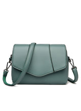 Soft Leather Flip Small Round Shoulder Bag