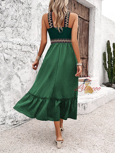 Women Summer Halter Split Dress