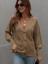 Single-breasted Knitted Cardigan Loose Sweater