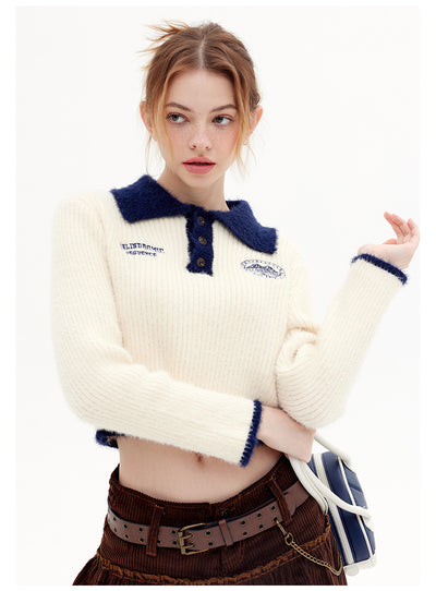 Long Sleeve Lapel Sweater