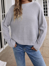 Wear on Both Sides Loose Solid Color Sweater
