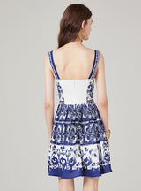 Retro Palace Printed Suspender Dress