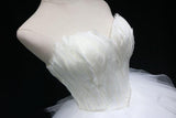 White Tulle Hi Lo Sweetheart Wedding Dress