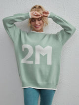 Women Loose Letter Warm Sweater