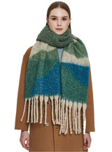 Geometric Thick Tassels Thick Warm Scarf