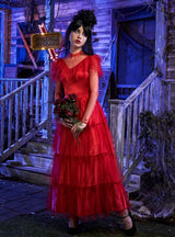 Red Ghoul Bride Dress Cosplay