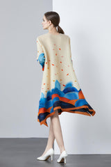 Loose and Slim Printed Dress