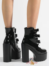 Bow Heel High Heels Boots