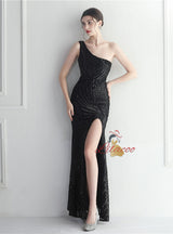 Mermaid Sequins Split Prom Dress