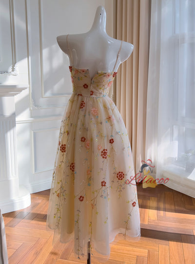 Apricot Tube Top Sequined Sling Dress