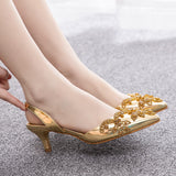 Thin-heeled Pointed High Heels Wedding Shoes