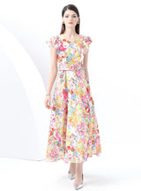 Printed Sleeveless Slim Dress