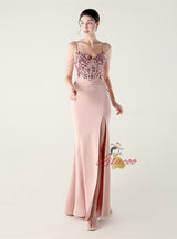 Memraid Spaghetti Straps Appliques Prom Dress