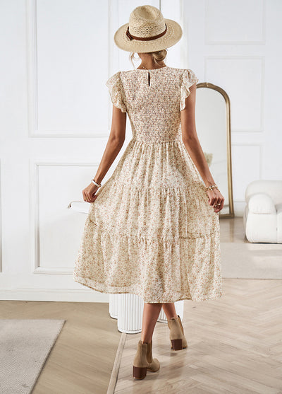 Women Summer Chiffon Floral Dress