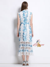 Women Lace Sleeveless Slim Dress