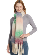 Thick Tassel Gradient Scarf Shawl