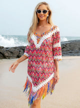 Sexy Beach Fringed Cover Up