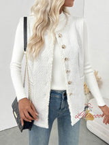 Winter Solid Color Vest Coat